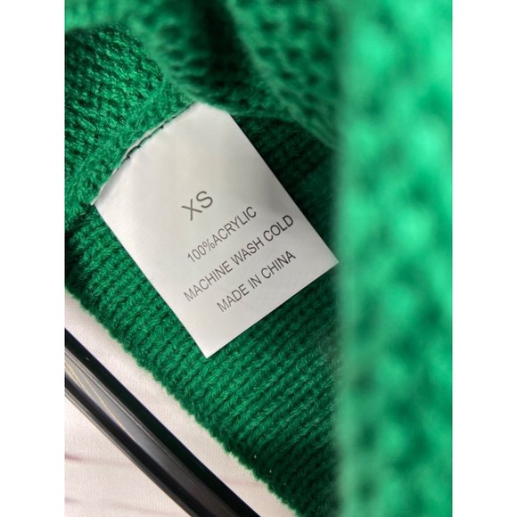 Very Merry Green Cable Knit Garland With Balls Dog Ugly Christmas Dress Up Sweat - Picture 6 of 6